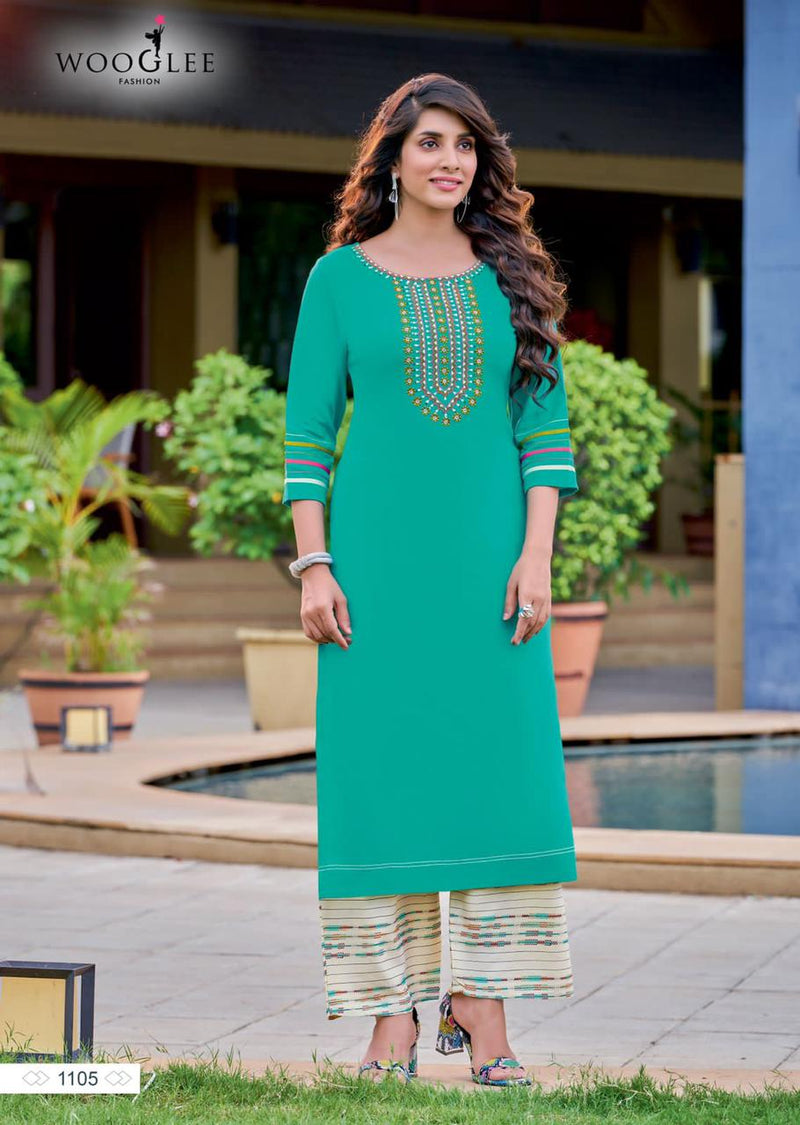 Wooglee Celebration Vol 16 Rayon Stylish Designer Casual Wear Kurti