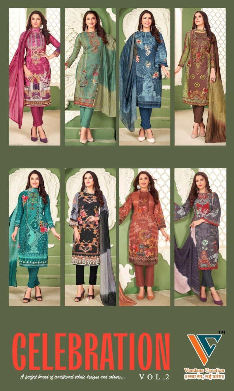 Vandana Celebration Vol 2 Cotton Digital Print Sequence Work Printed Designer Salwar Kameez
