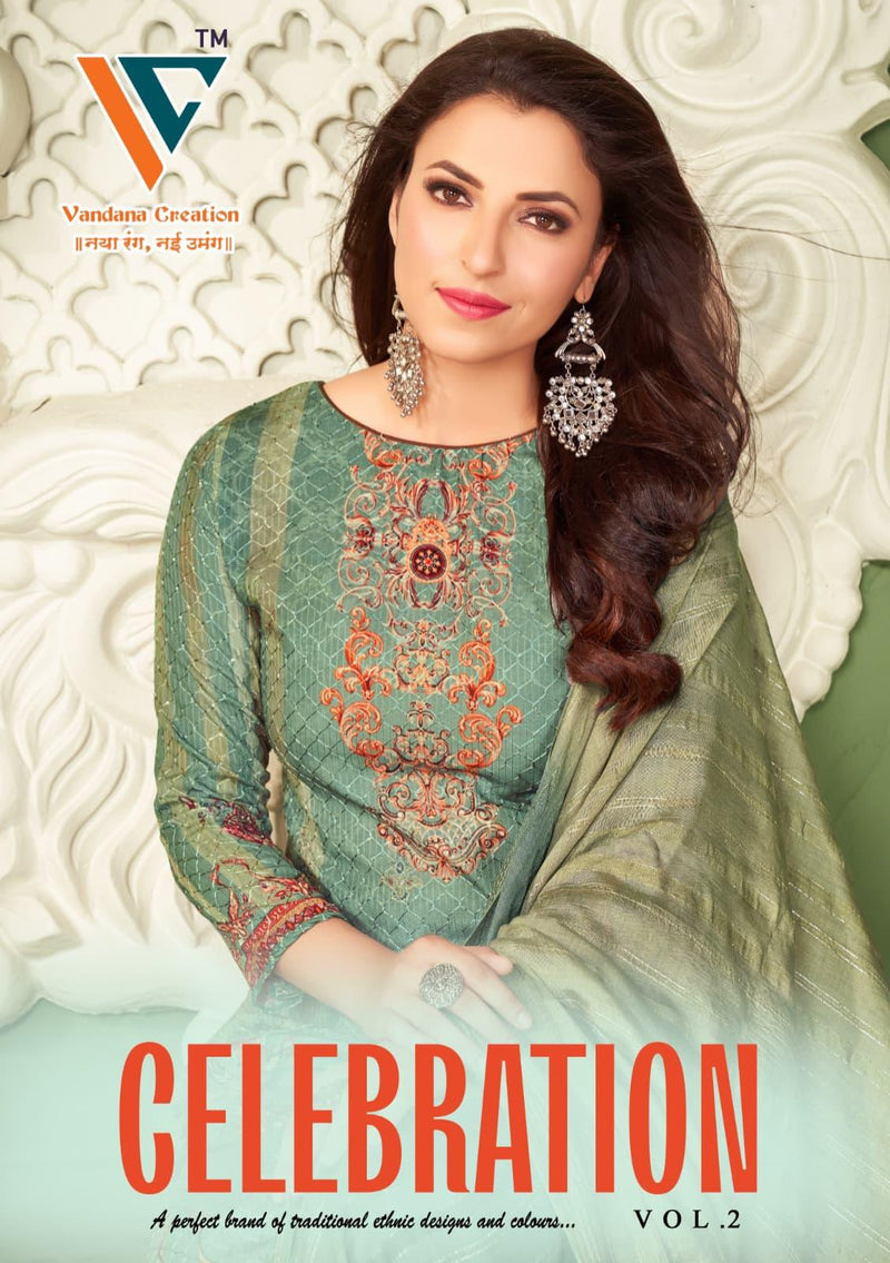 Vandana Celebration Vol 2 Cotton Digital Print Sequence Work Printed Designer Salwar Kameez