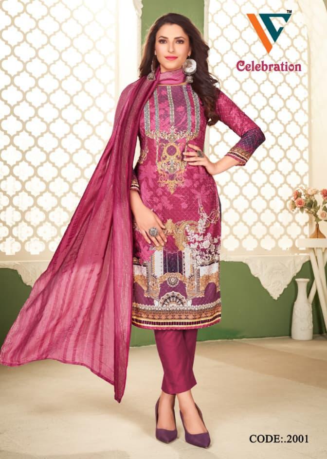 Vandana Celebration Vol 2 Cotton Digital Print Sequence Work Printed Designer Salwar Kameez