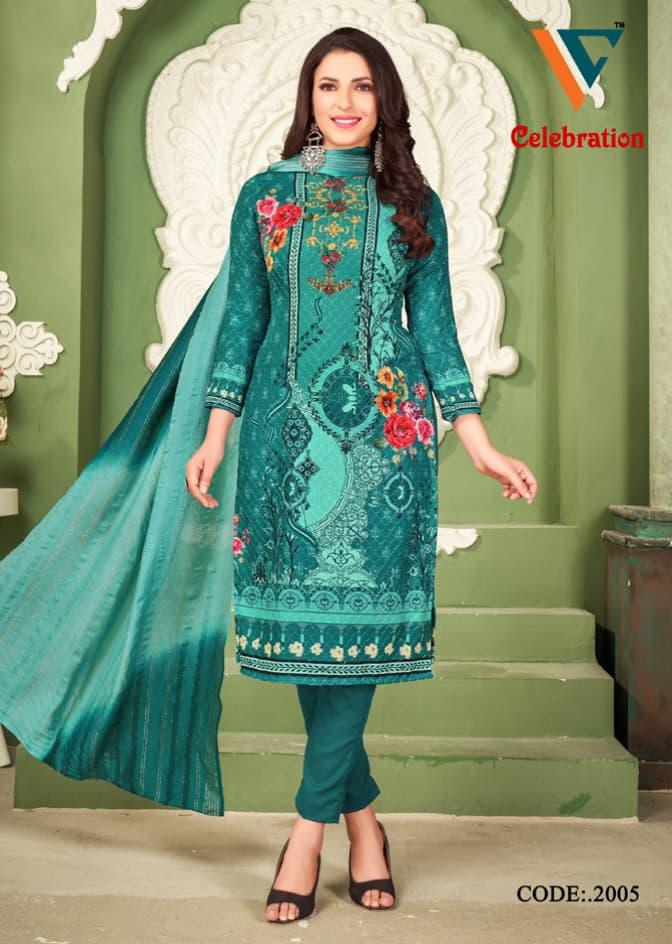 Vandana Celebration Vol 2 Cotton Digital Print Sequence Work Printed Designer Salwar Kameez