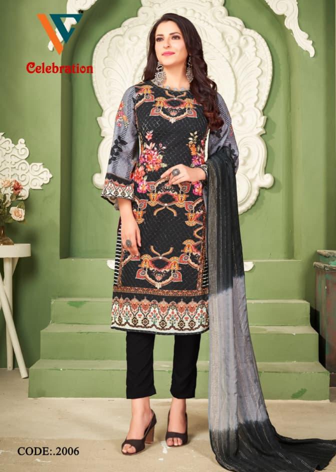 Vandana Celebration Vol 2 Cotton Digital Print Sequence Work Printed Designer Salwar Kameez