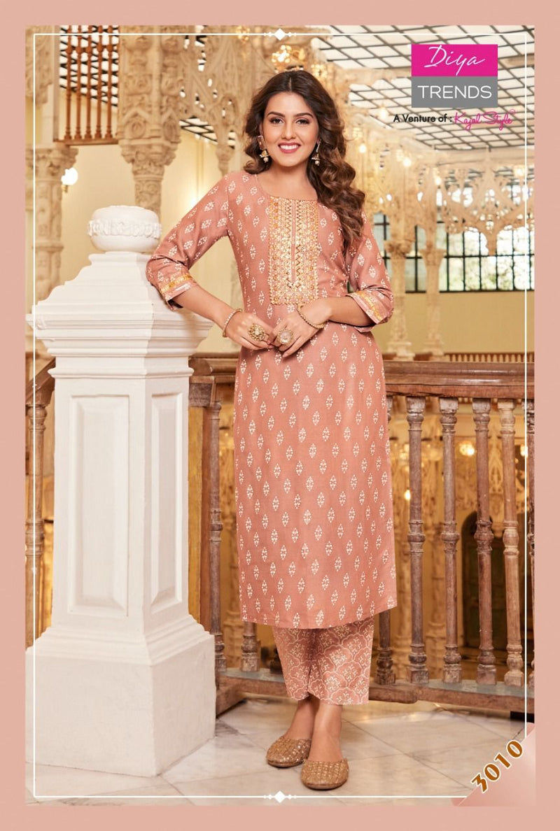 Diya Trends Celebration Vol 3 Rayon With Printed & Embroidery Work Stylish Designer Casual Wear Kurti
