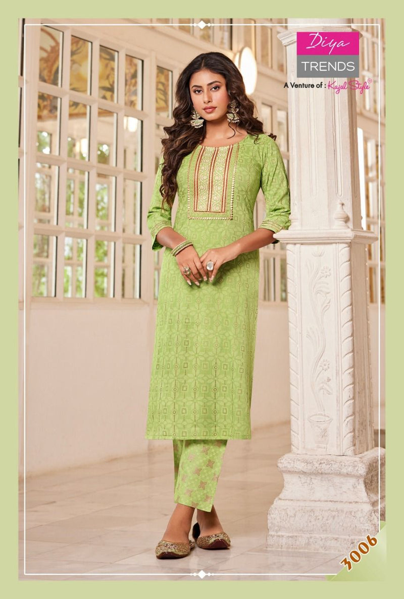 Diya Trends Celebration Vol 3 Rayon With Printed & Embroidery Work Stylish Designer Casual Wear Kurti
