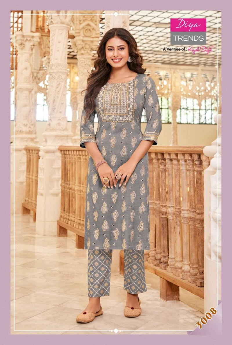 Diya Trends Celebration Vol 3 Rayon With Printed & Embroidery Work Stylish Designer Casual Wear Kurti