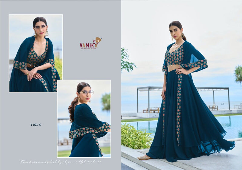 Vamika Celebrity Fancy With Beautiful Heavy Work Stylish Designer Party Wear Long Kurti