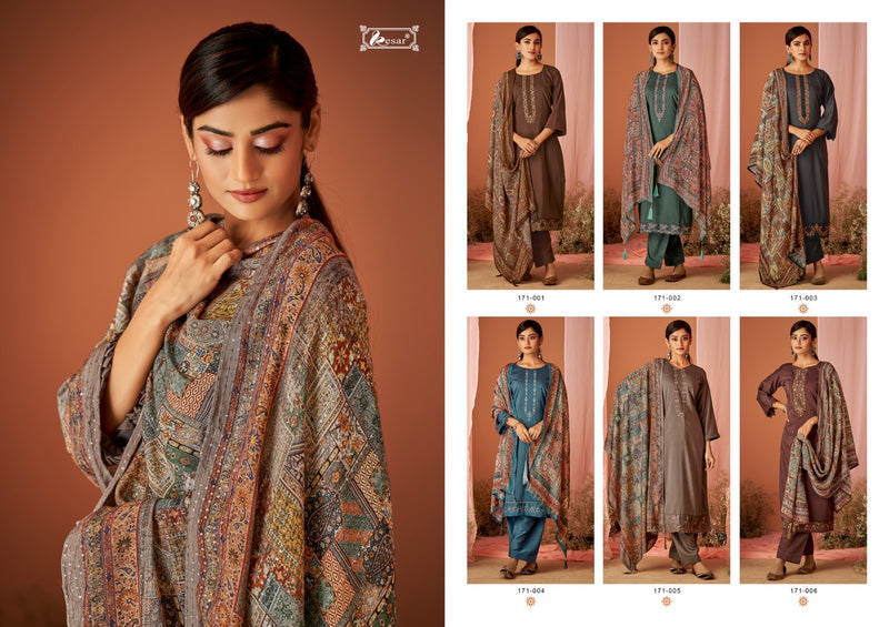 Kesar Chandani Vicose Muslin Cotton Boring Embroidery Neck Daman Scalping Work Fancy Designer Printed Salwar Suit