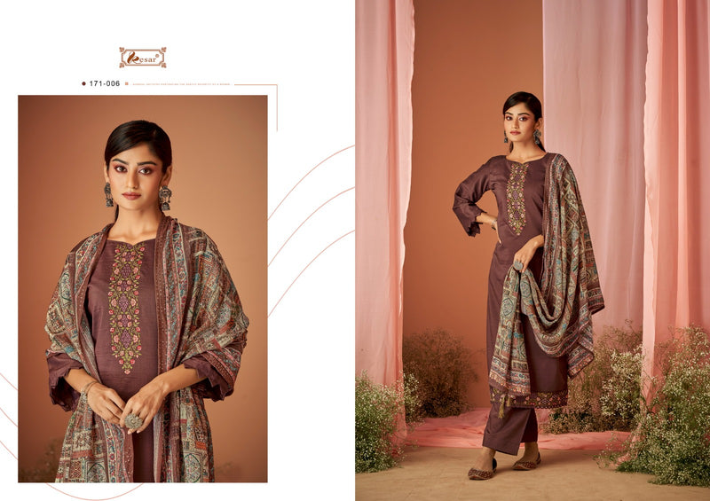 Kesar Chandani Vicose Muslin Cotton Boring Embroidery Neck Daman Scalping Work Fancy Designer Printed Salwar Suit
