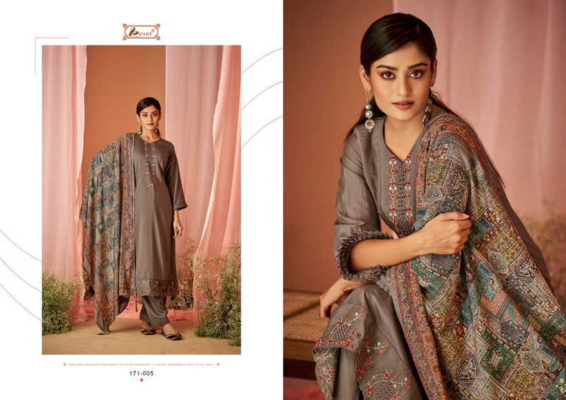 Kesar Chandani Vicose Muslin Cotton Boring Embroidery Neck Daman Scalping Work Fancy Designer Printed Salwar Suit