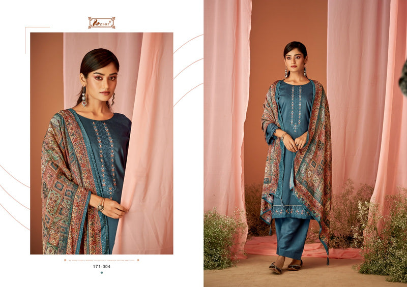 Kesar Chandani Vicose Muslin Cotton Boring Embroidery Neck Daman Scalping Work Fancy Designer Printed Salwar Suit