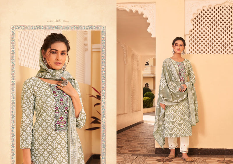 Kalaroop Kajree Fashion Channel Vol 2 Cambric Cotton Party Wear Kurtis with Set of Dupatta & Bottom