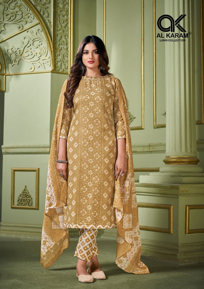 Al Karam Charizma Signature Print Pure Soft Cotton Printed Designer Salwar Kameez