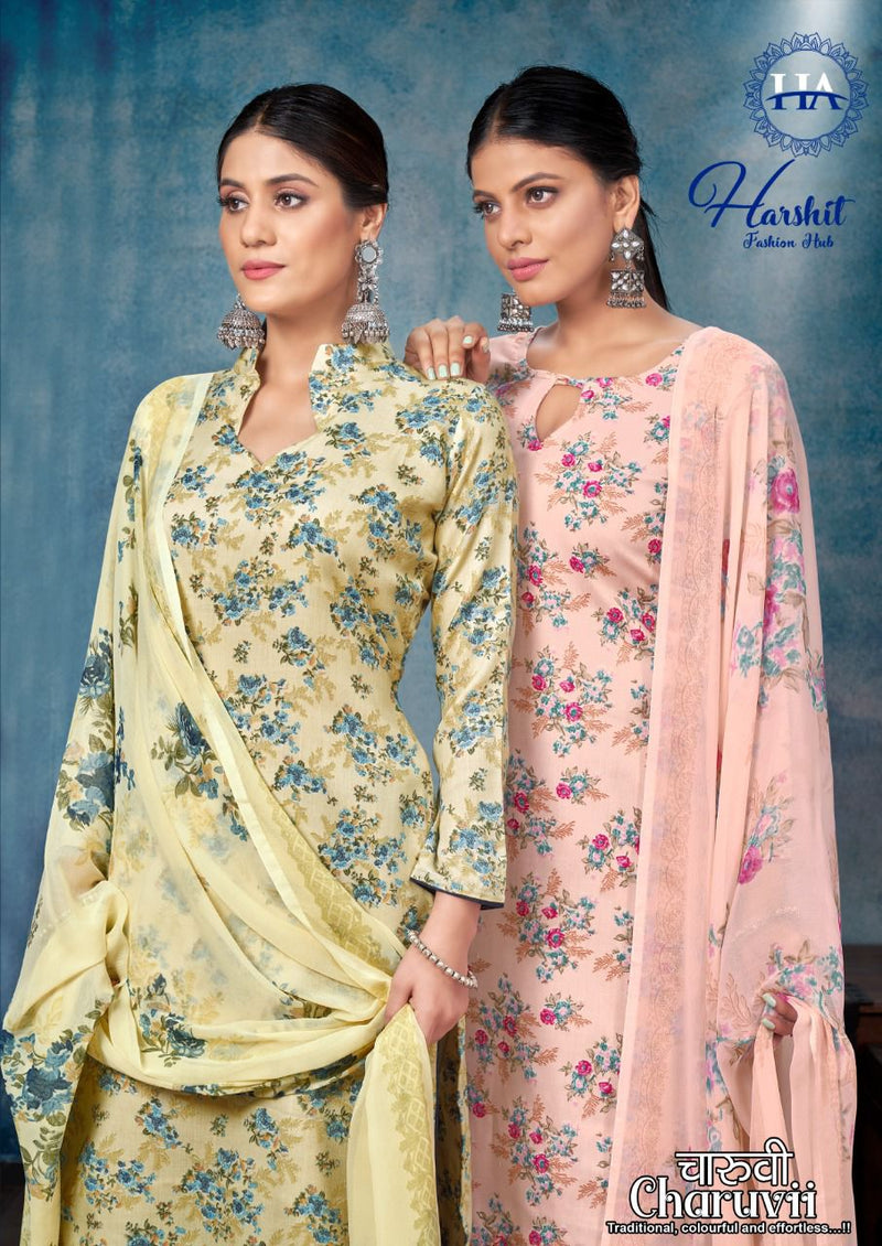 Harshit Fashion Charuvi Jam Cotton With Printed Work Stylish Designer Attractive Look Salwar Kameez