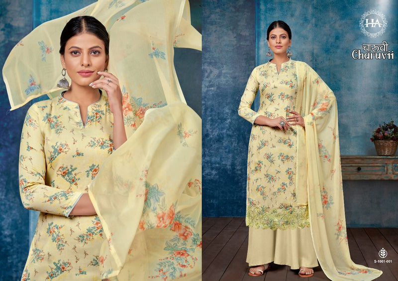 Harshit Fashion Charuvi Jam Cotton With Printed Work Stylish Designer Attractive Look Salwar Kameez