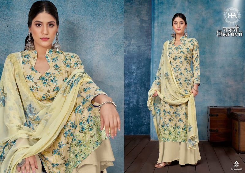 Harshit Fashion Charuvi Jam Cotton With Printed Work Stylish Designer Attractive Look Salwar Kameez