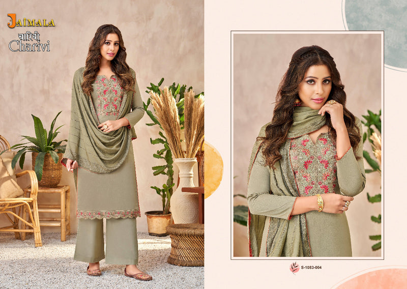Alok Suit Charvi Jam Cotton With Heavy Embroidery Work Stylish Designer Fancy Salwar Kameez