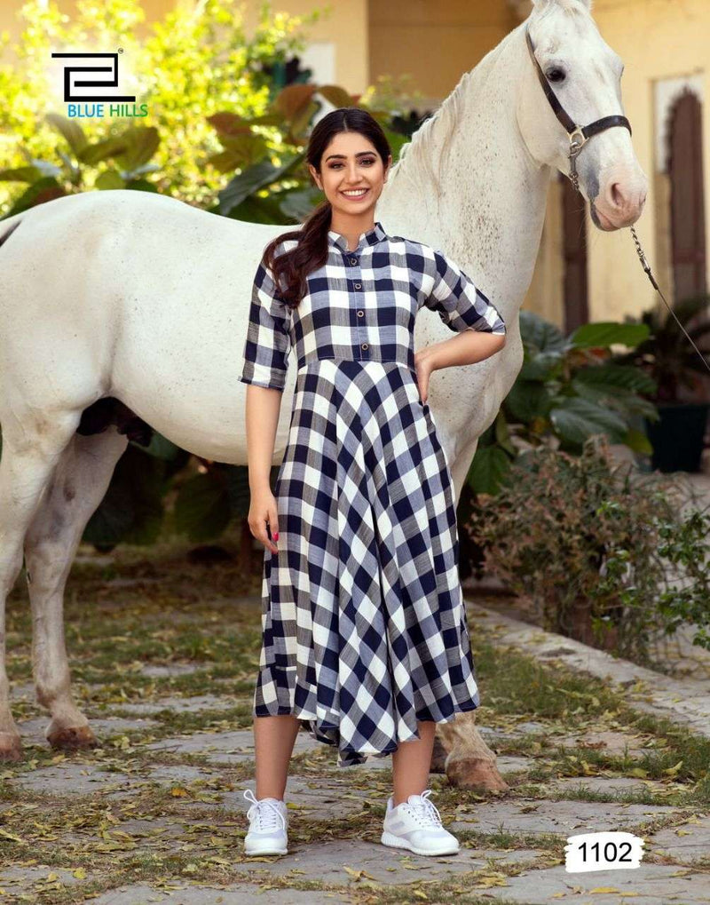 Blue Hills Checkmate Vol 10 Rayon Stylish Kurti Collection