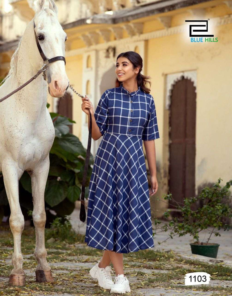 Blue Hills Checkmate Vol 10 Rayon Stylish Kurti Collection