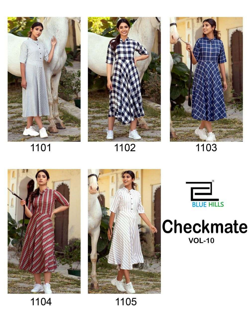 Blue Hills Checkmate Vol 10 Rayon Stylish Kurti Collection