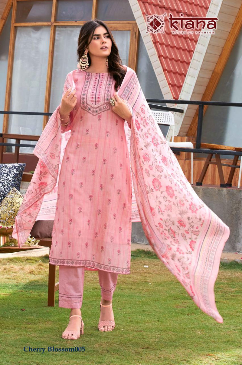 Kiana House Cherry blossom With Print Embroidery Work Stylish Designer Party Wear Kurti
