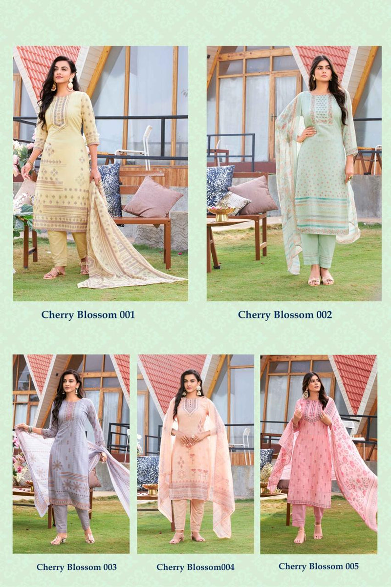 Kiana House Cherry blossom With Print Embroidery Work Stylish Designer Party Wear Kurti