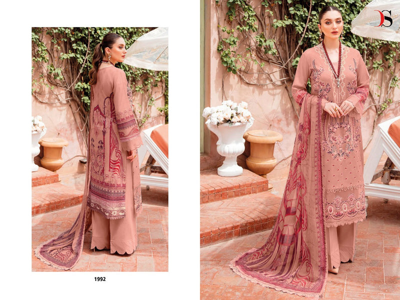 Deepsy Suit Cheveron Vol 4 Pure Cotton With Heavy Embroidery Work Stylish Designer Pakistani Salwar Kameez