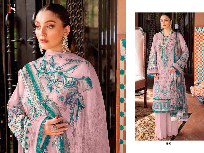 Deepsy Suit Cheveron Vol 4 Pure Cotton With Heavy Embroidery Work Stylish Designer Pakistani Salwar Kameez
