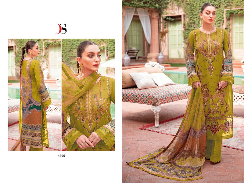 Deepsy Suit Cheveron Vol 4 Pure Cotton With Heavy Embroidery Work Stylish Designer Pakistani Salwar Kameez