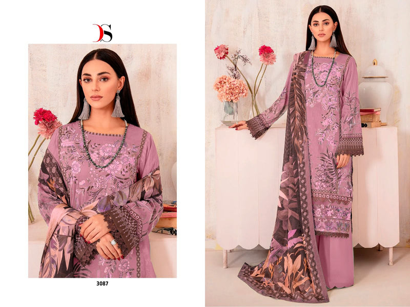 Deepsy Suits Cheveron Vol 7 Pure Cotton Heavy Self Embroidery Patch Designer Pakistani Salwar Suit