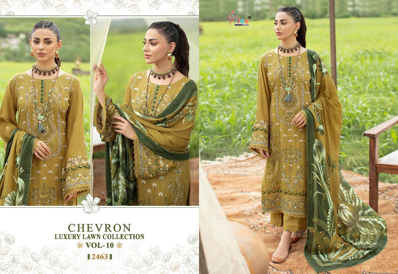 Shree Fabs Chevron Luxury Vol 10 Pure Cotton With Fancy Work Stylish Designer Pakistani Salwar Kameez