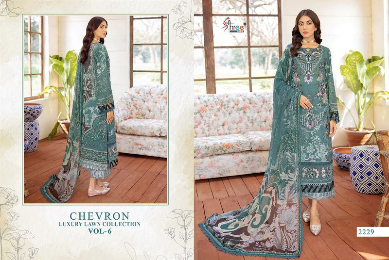 Shree Fabs Chevron Luxury Luxury Lawn Collection Vol 6 Lawn Cotton Pakistani Style Festive Wear Salwar Suits