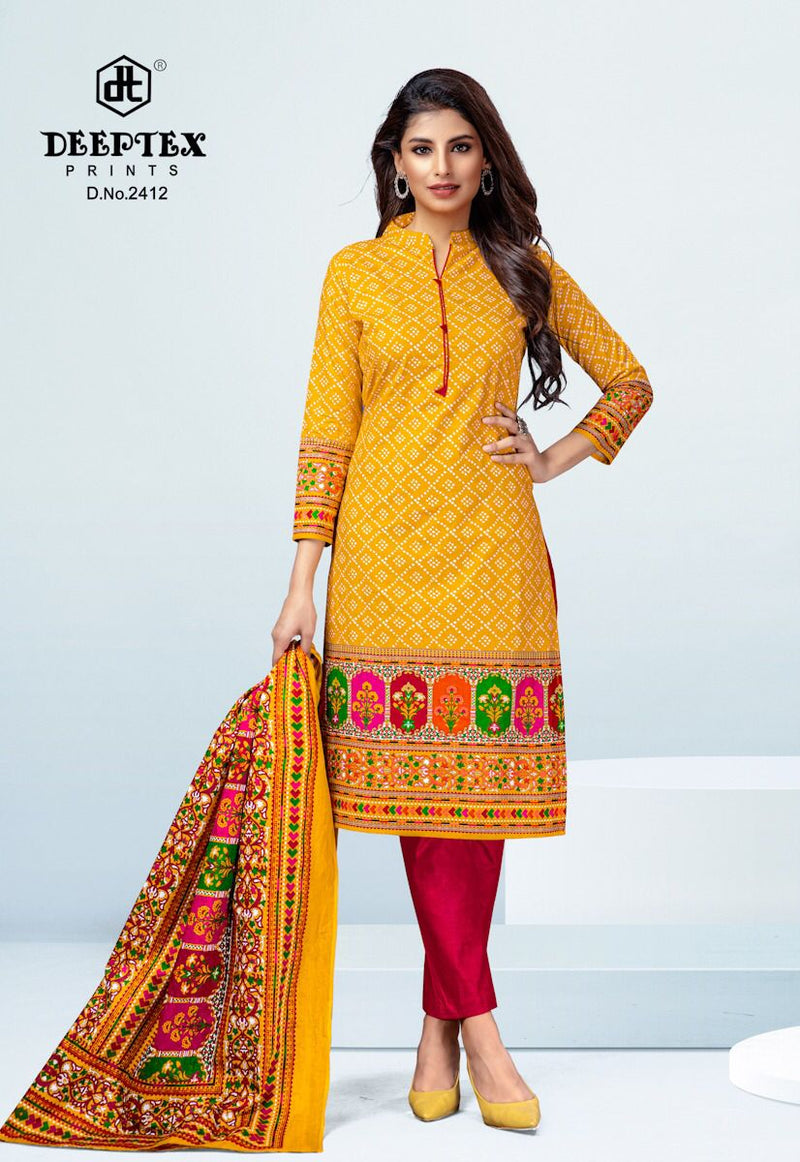 Deeptex Prints Chief Guest Vol 24 Cotton Printed Festive Wear Salwar Suits