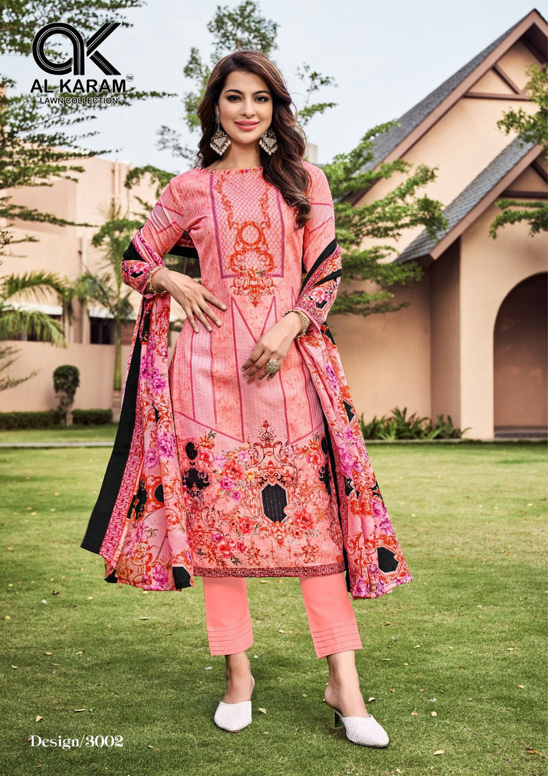 Al Karam Chikankari Embroidered Cotton Collection Vol 3 Self Embroidery Work Stylish Designer Salwar Suit