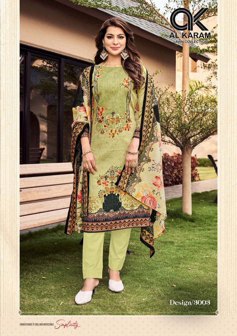 Al Karam Chikankari Embroidered Cotton Collection Vol 3 Self Embroidery Work Stylish Designer Salwar Suit