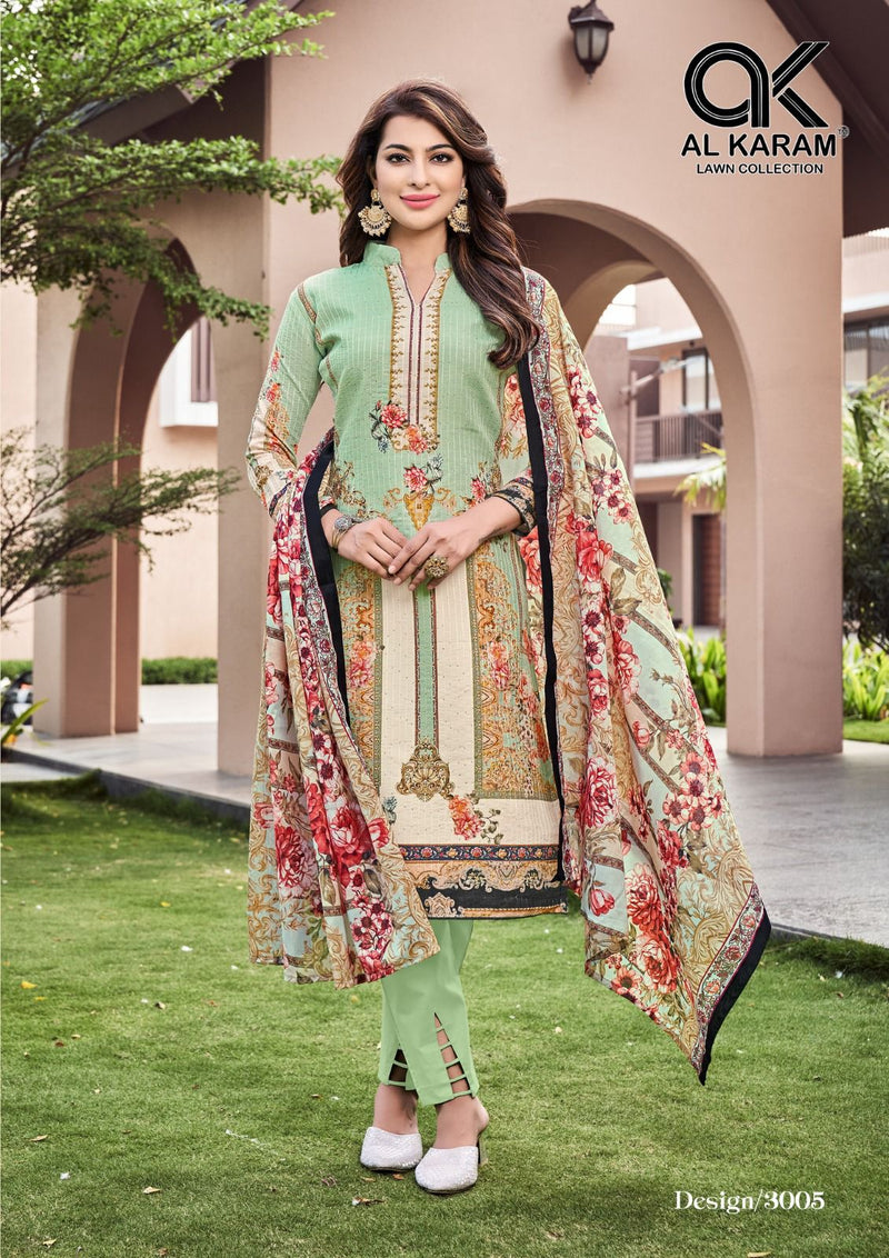 Al Karam Chikankari Embroidered Cotton Collection Vol 3 Self Embroidery Work Stylish Designer Salwar Suit