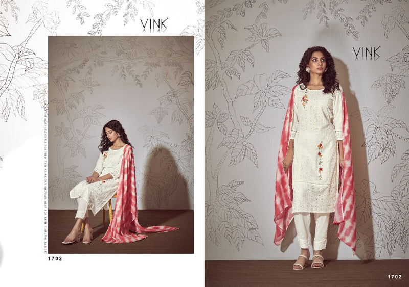 Vink Chikankari Vol 3 Pure Cotton With schiffli Embroidery Work Stylish Designer Casual Look Kurti