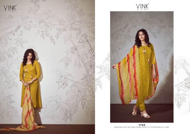 Vink Chikankari Vol 3 Pure Cotton With schiffli Embroidery Work Stylish Designer Casual Look Kurti