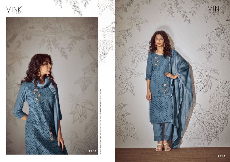 Vink Chikankari Vol 3 Pure Cotton With schiffli Embroidery Work Stylish Designer Casual Look Kurti