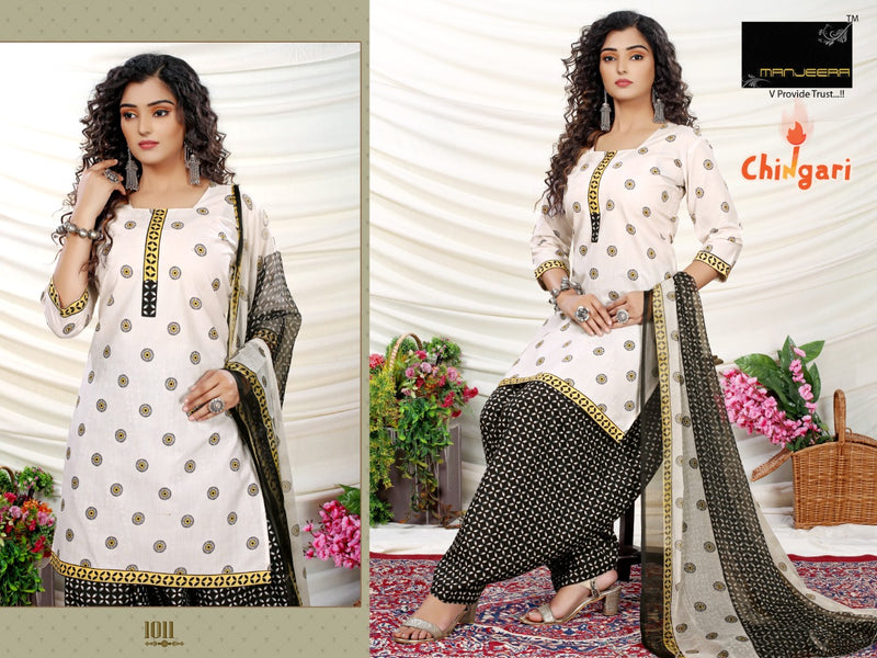 Manjeera Fashion Chingari Cotton Printed Festive Wear Patiyala Style Ready Made Salwar Kameez