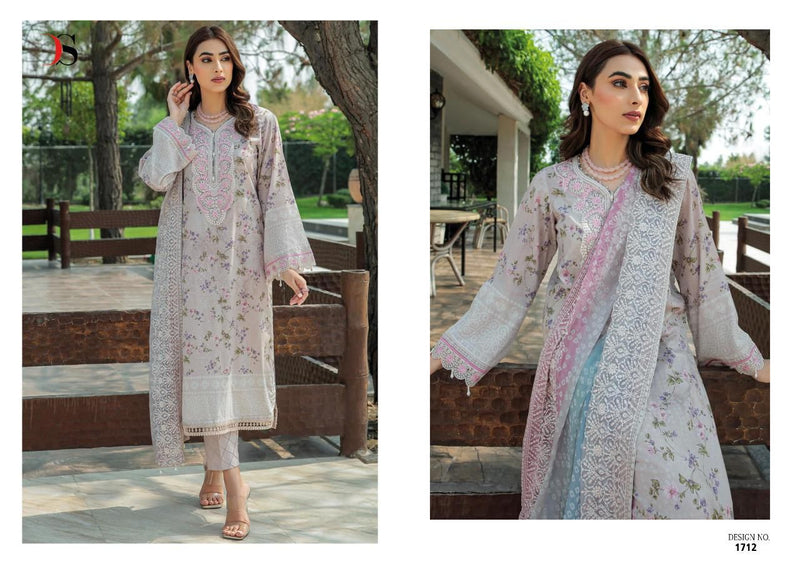 Deepsy Suit Chunari Lawn Cotton With Heavy Embroidery Work Stylish Designer Pakistani Salwar Kameez