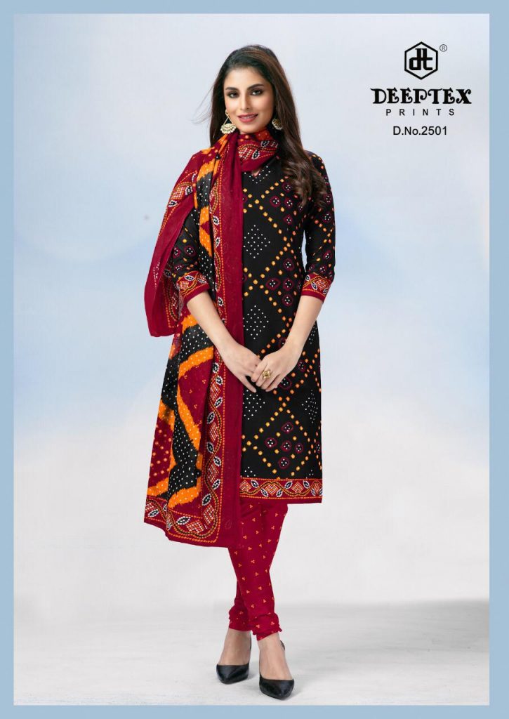 Deeptex Print Classic Chunaris Vol 25 Nx Cotton Casual Wear Bandhani Salwar Suits