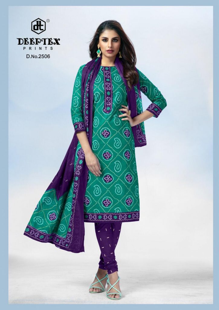 Deeptex Print Classic Chunaris Vol 25 Nx Cotton Casual Wear Bandhani Salwar Suits