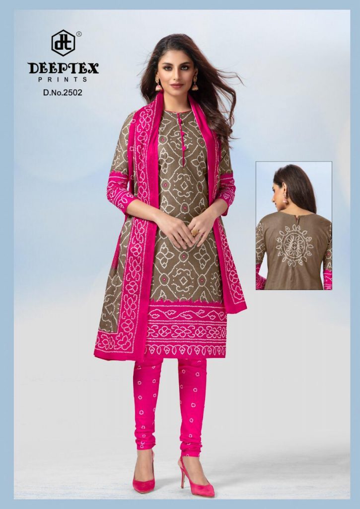 Deeptex Print Classic Chunaris Vol 25 Nx Cotton Casual Wear Bandhani Salwar Suits