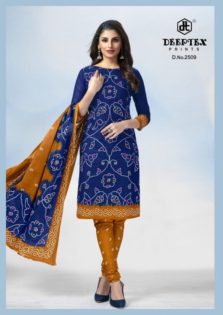 Deeptex Print Classic Chunaris Vol 25 Nx Cotton Casual Wear Bandhani Salwar Suits
