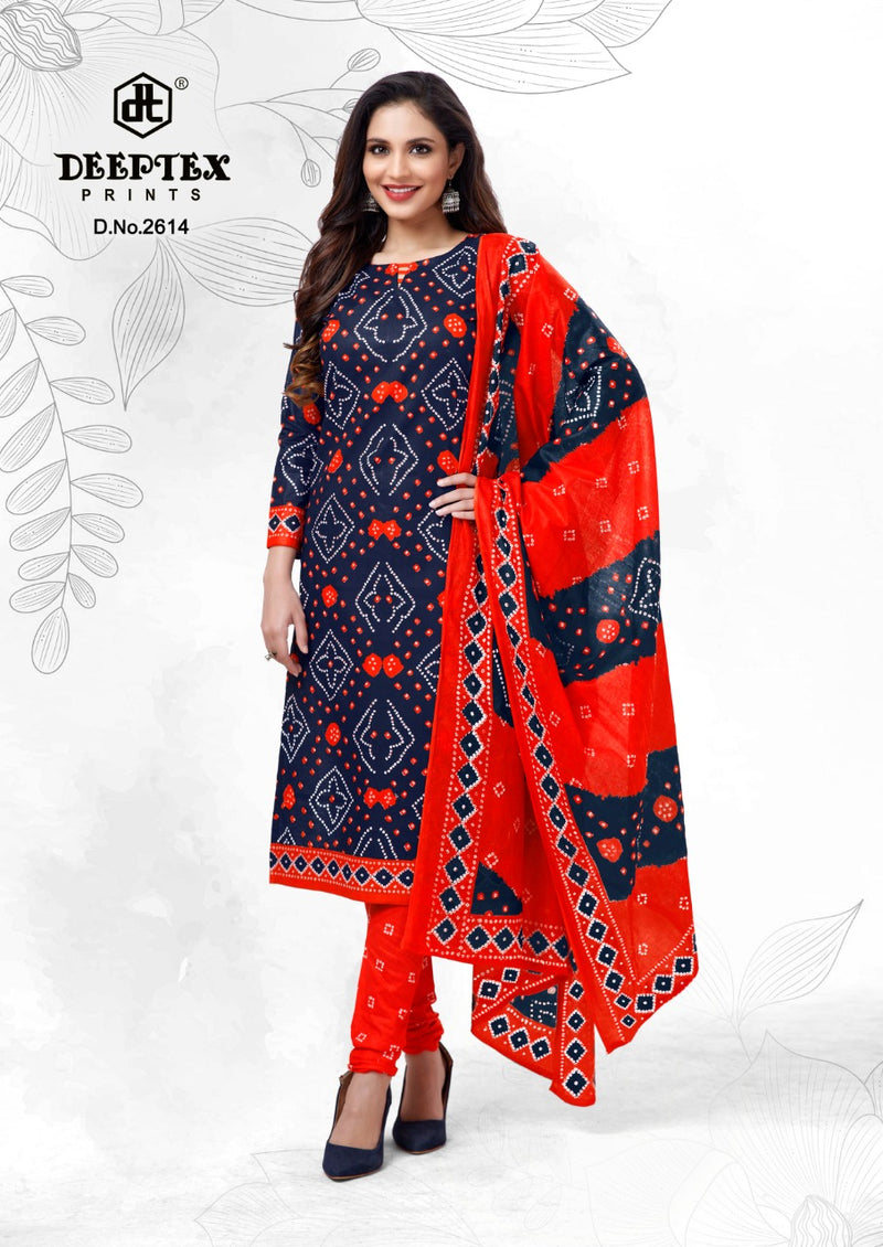 Deeptex Print Classic Chunaris Vol 26 Cotton Bandhani Print Salwar Suits With Churidar Style