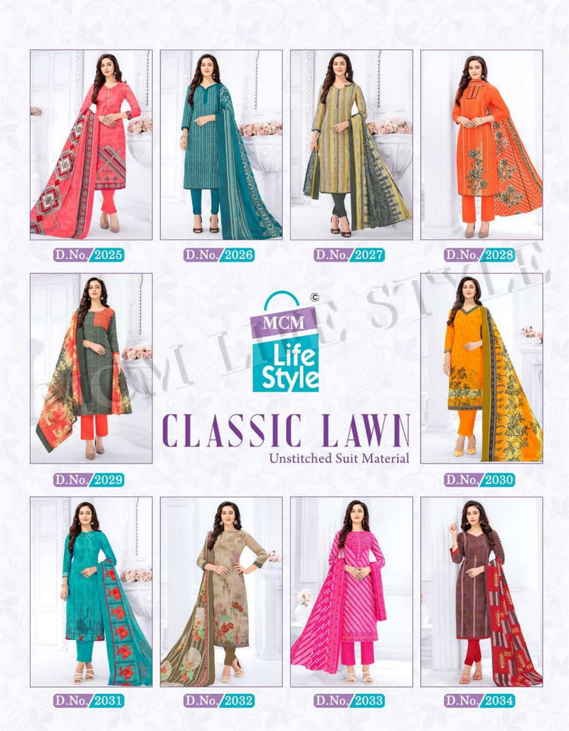 MCM Lifestyle Classic Lawn Pure Soft Cotton Festive Wear Salwar Kameez