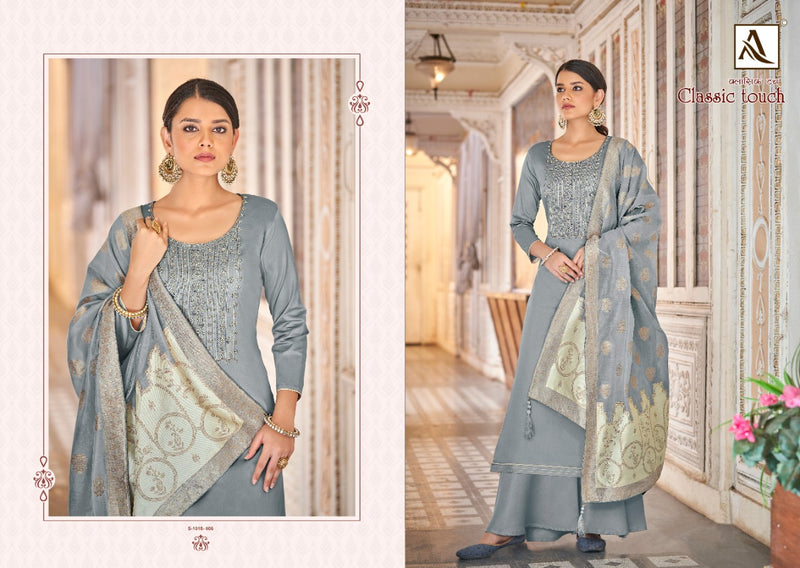 Alok Suit Dno 01 To 06 Silk With Beautiful Embroidery Party Wear Stylish Designer Salwar Suit