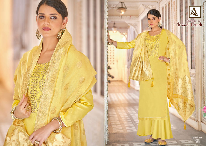 Alok Suit Dno 01 To 06 Silk With Beautiful Embroidery Party Wear Stylish Designer Salwar Suit