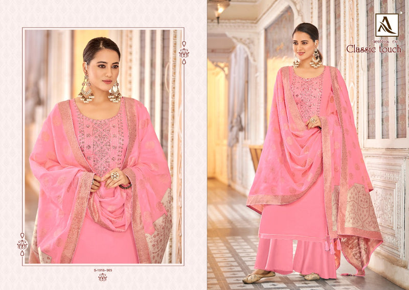 Alok Suit Dno 01 To 06 Silk With Beautiful Embroidery Party Wear Stylish Designer Salwar Suit