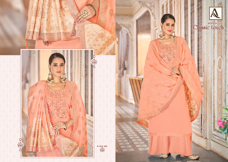Alok Suit Dno 01 To 06 Silk With Beautiful Embroidery Party Wear Stylish Designer Salwar Suit